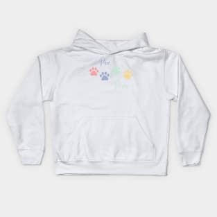 Colorful Paw Power Kids Hoodie